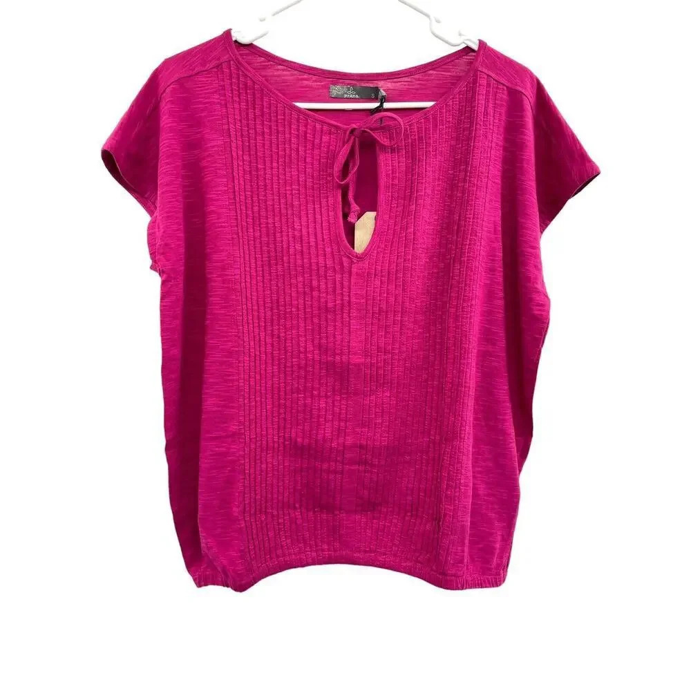 Prana Ocupas Popover Shirt Size Small Orchid Bloom Pink Top New - Picture 4 of 9